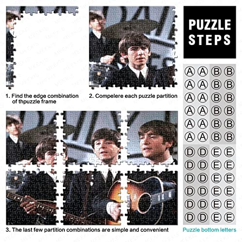 The Beatles Puzzles De 500 Pièces pour Enfant Adultes,Family Fun Groupe de Rock Musique Thème Puzzles De 500 Pièces pour Enfant Adultes Cadeaux 500pcs (52x38cm) - Les Beatles, Paul McCartney, John Lennon, RIngo Starr, George Harrison The Beatles Puzzles De 500 Pièces pour Enfant Adultes,Family Fun Groupe de Rock Musique Thème Puzzles De 500 Pièces pour Enfant Adultes Cadeaux 500pcs (52x38cm) – Image 5