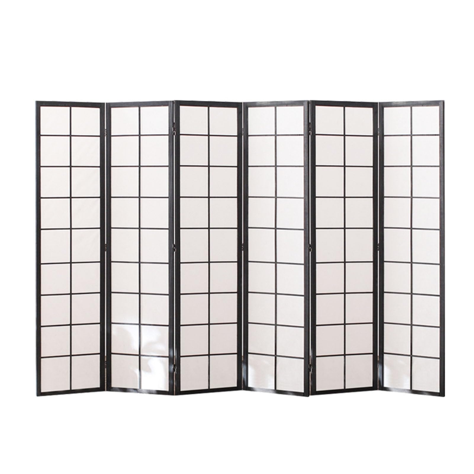 Séparateur De Pièce À 6 Panneaux De 150 Cm De Haut, Paravent Mural Pliant, Protection De Séparation De Confidentialité en Bois for Salon, Chambre À Coucher, Bureau (Color : Black, Size : W40xH150/6p