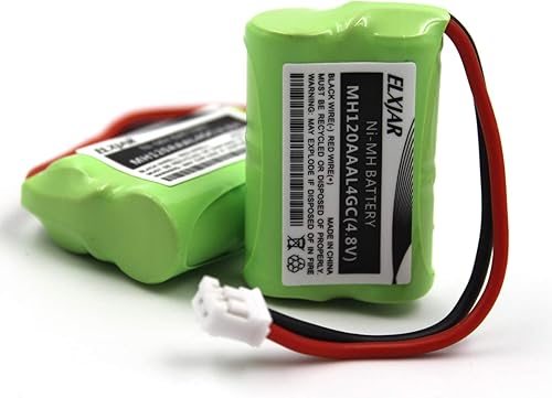 Paquete de 2 baterías recargables Ni-MH de 4.8 V 150 mAh para SportDOG SDT00-11907 MH120AAAL4GC (DC-17), SD-400, SD-350, SD-800 Series, SAC00-15724