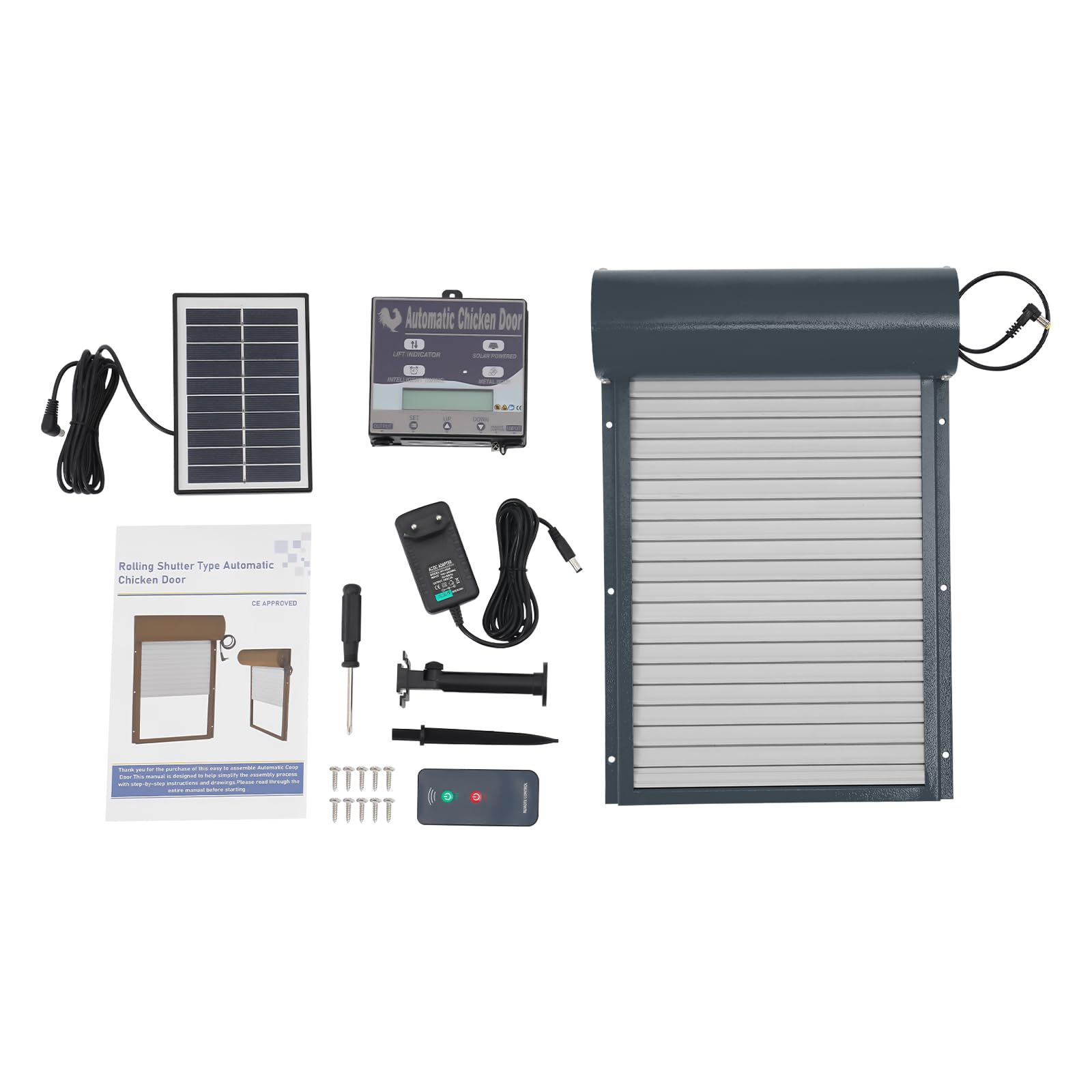 Porta automatica del pollaio, quattro modalità di funzionamento, funzione di protezione intelligente, batteria da 2000 mAh, alimentazione solare