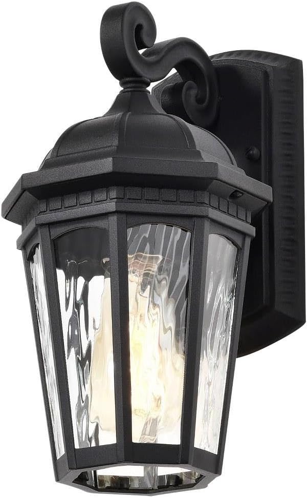 Nuvo 60/5945 East River 1-Light Outdoor Wall Sconce, Matte Black, Small
