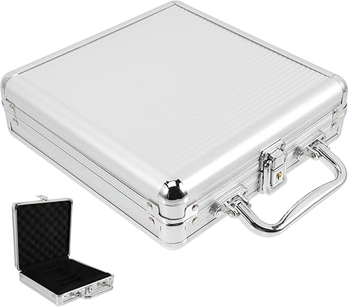 Yardwe Club Poker Chip Holder Poker Chip Case Vacío Aluminio 300 Poker Chip Carrier Gran Capacidad Tarjetas de Poker Titular de Almacenamiento Caso