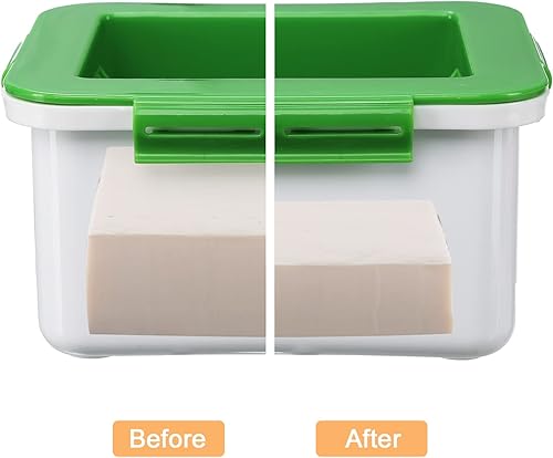 Miniatura 5 de Prensa de tofu apta para lavavajillas, escurridor de tofu ajustable, sin BPA, prensador de tofu vegano para eliminar el agua del tofu sedoso y firme
