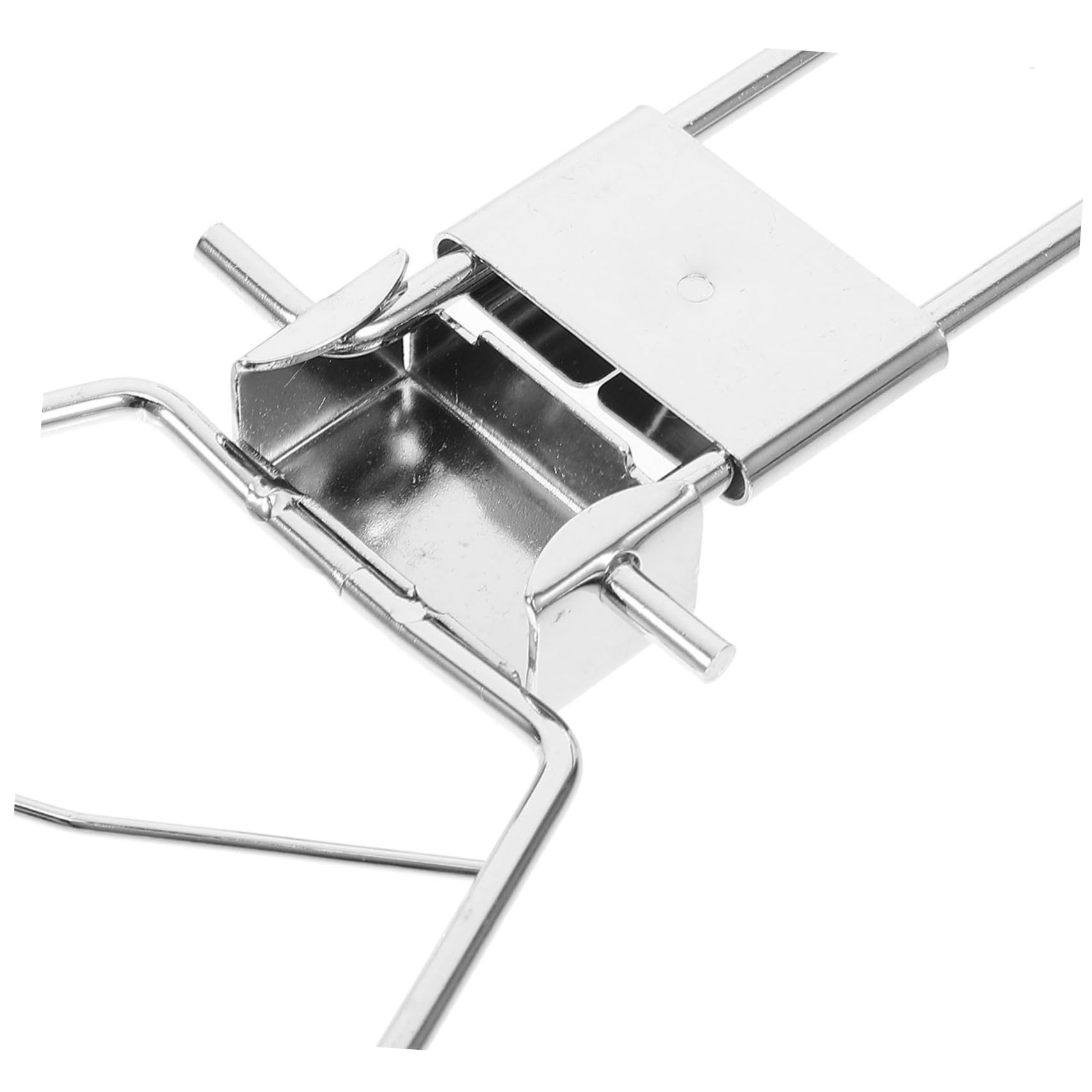 Juego de 2 cestas de pescado de acero inoxidable, gruesas, plegables, extraíbles, con mango ómico, accesorio versátil para parrilla de barbacoa para pescados y carnes