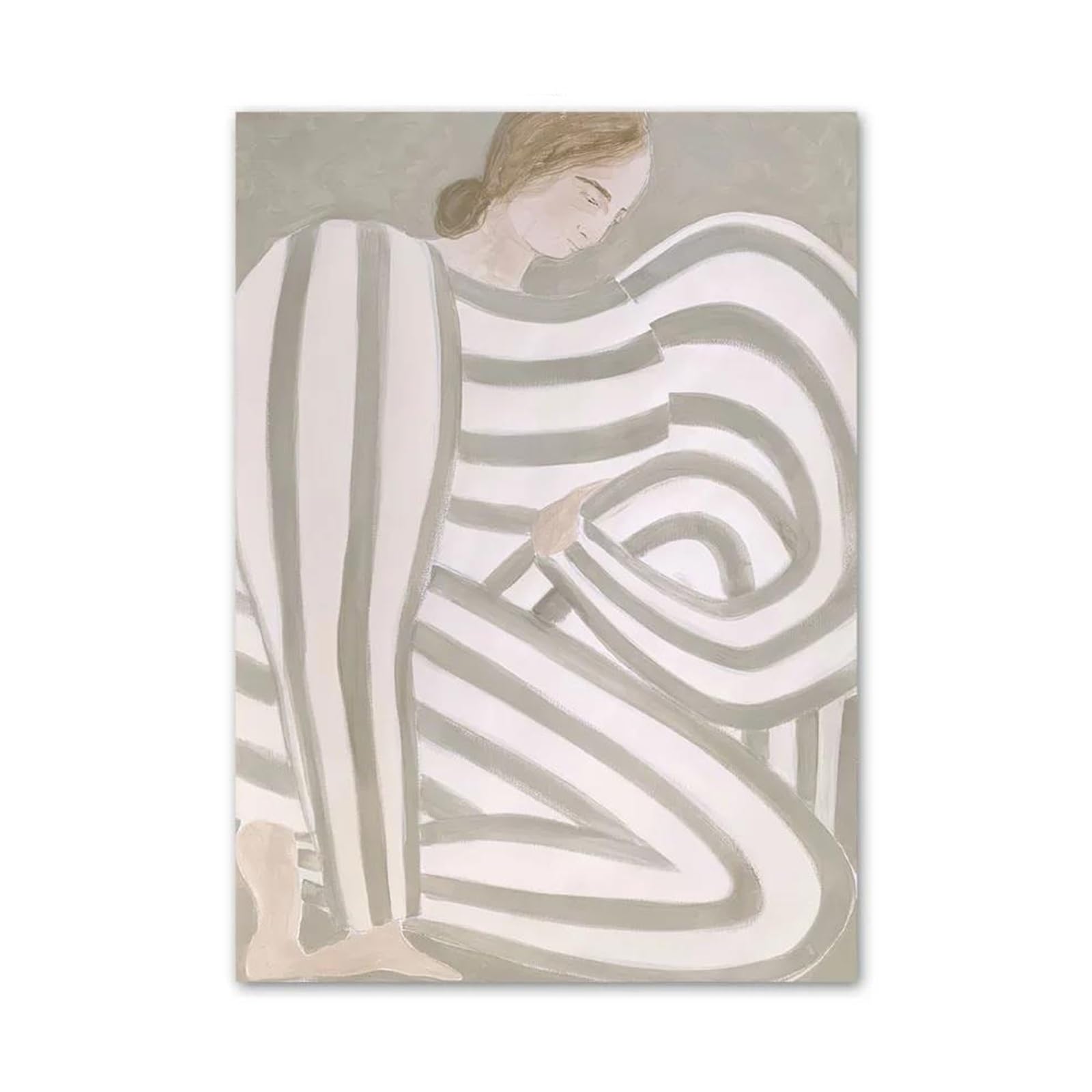 Xenite Girls C Wall Art Anvas Prints Abstract Minimalism Lines Stripe Wall Art Posters No Frame Anvas Pictures For Living Room Decor(,50X70cm)