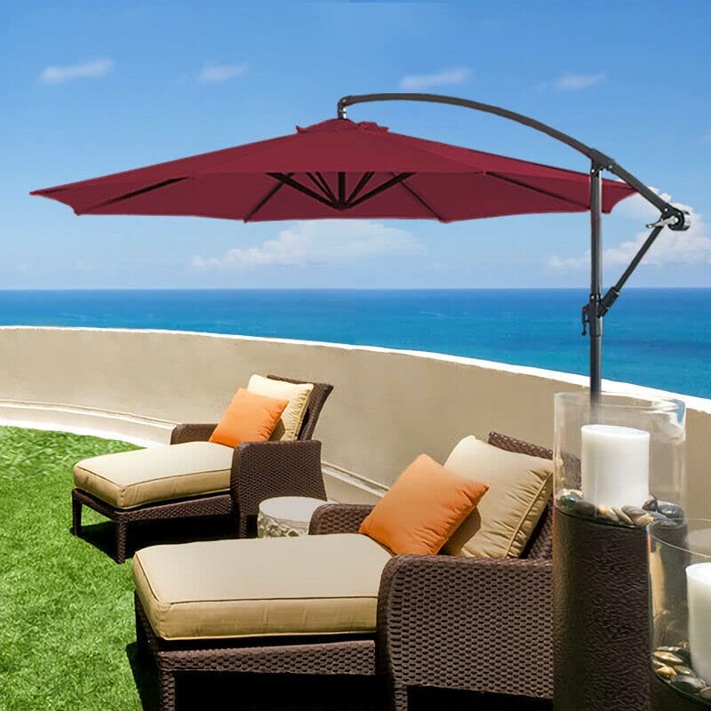 Parasol excéntrico banana con estructura robusta y dosel colgante de 3.0M 2