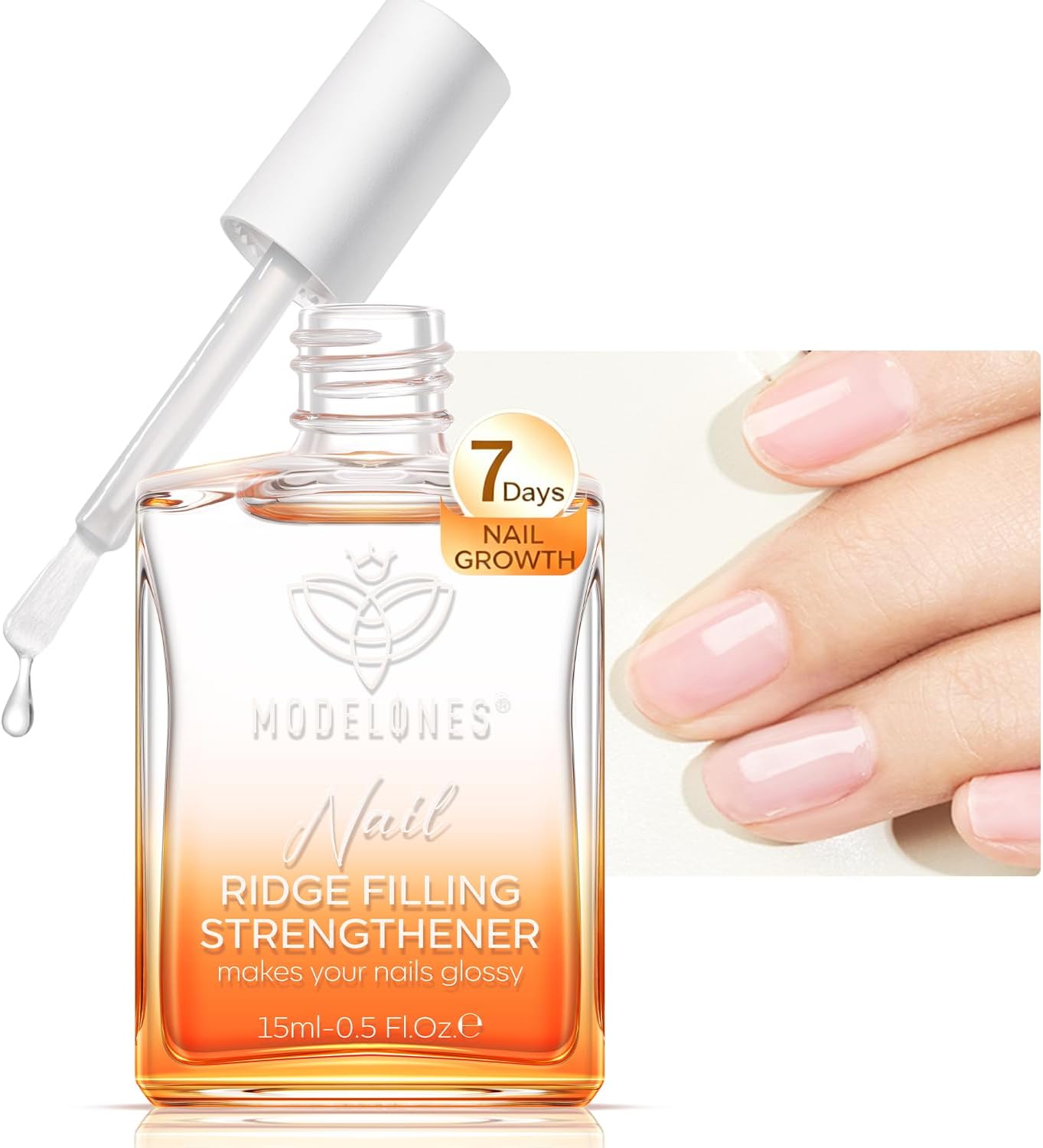 Nail Strengthener Clear Nail Polish strengthener and growth Nail Repair for Damaged Nails Hardener Extra Strong and Growth Natural Nail Care Gifts for Women Concealer Polsih 15ml