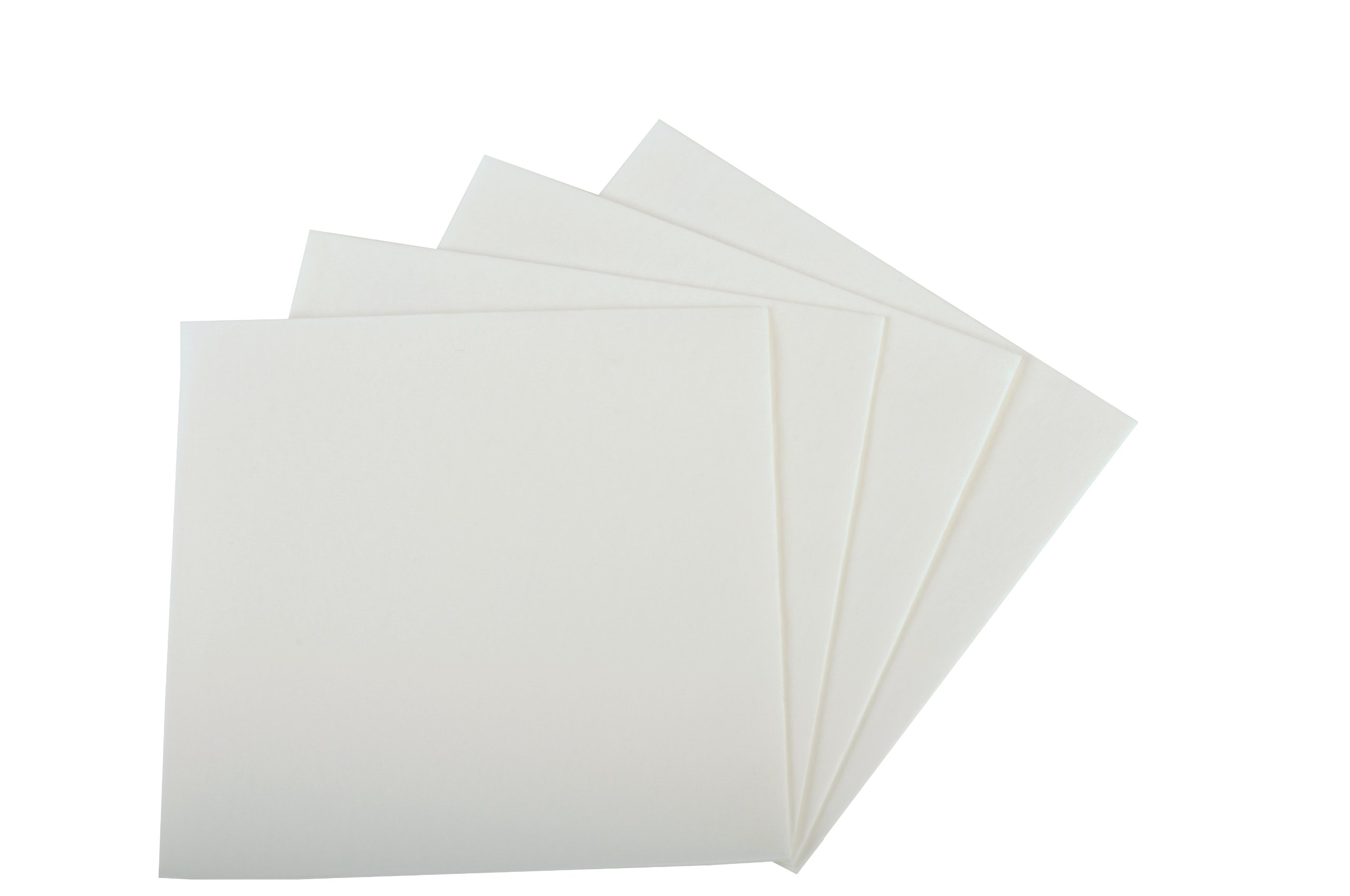 Quicky Lot de 4 packs de 50 serviettes en fibre Airlaid simple épaisseur Pliage en 4 Blanc 40 x 40 cm