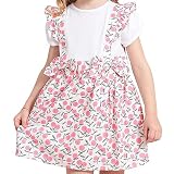 Sosomi Baby Girl Dresses Cotton One-Piece Baby Pink Dress 6-9 M Cute Infant Dress Summer Floral Prin