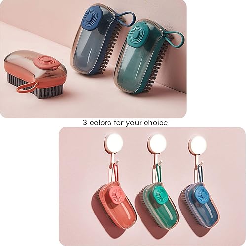 Miniatura 8 de Cepillo multifuncional, fácil de agarrar, cepillos de limpieza para el hogar, cepillo reutilizable suave para ropa y zapatos (azul oscuro)