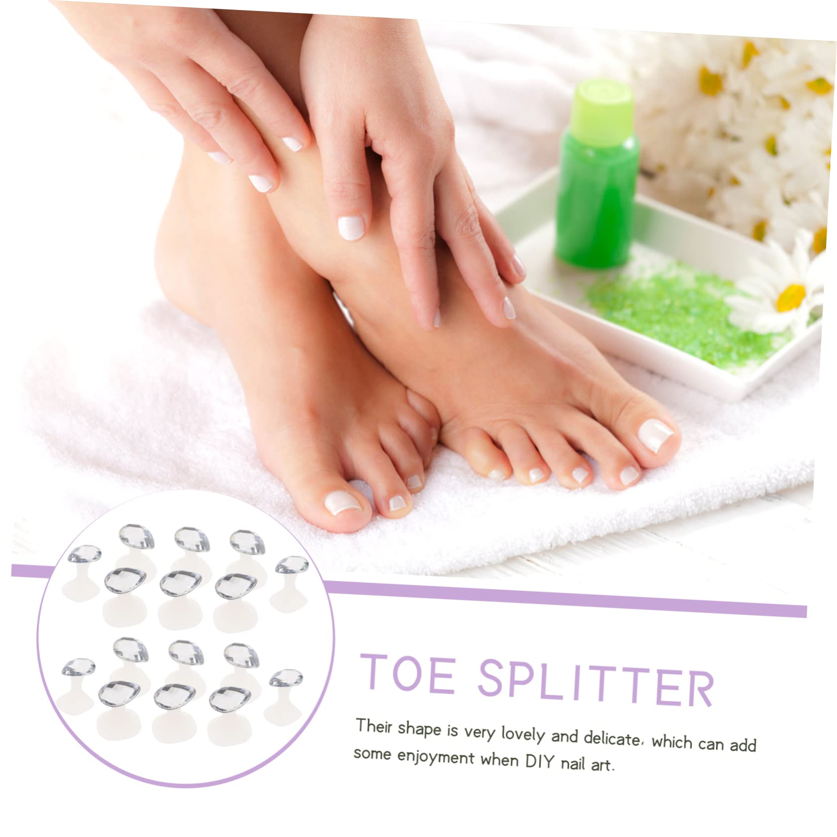 VICASKY Manicure Tool 16pcs Toe Dividers Silicone Toe Separators Easy to Use and Durable