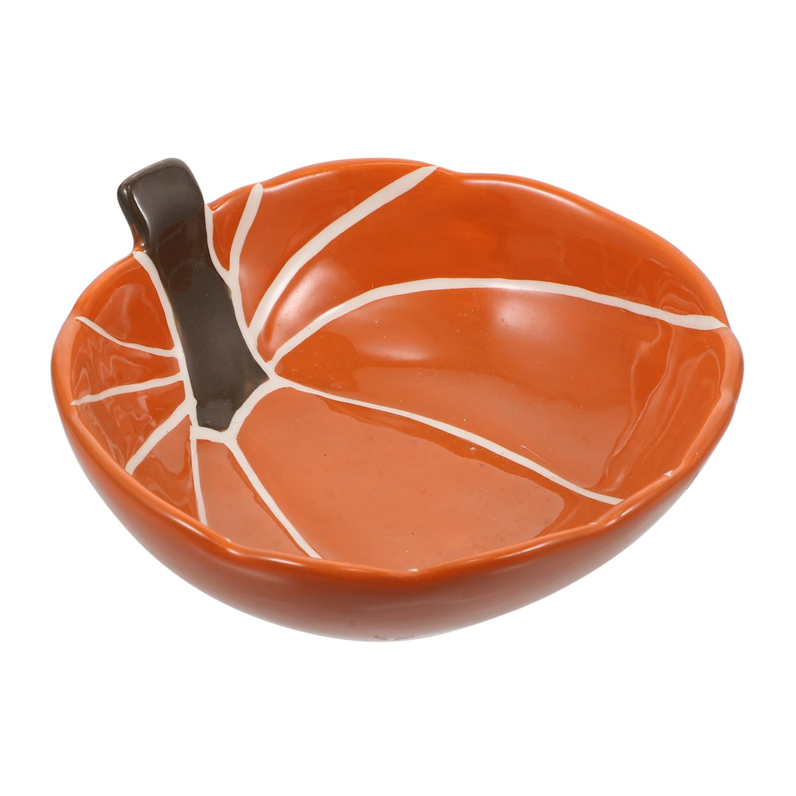 Ciieeo 1pc Halloween Pumpkin Ceramic Breakfast Plate Hand-painted Unique Tableware for Holiday Gatherings for Serving Snacks Treats Fall Themed Decor