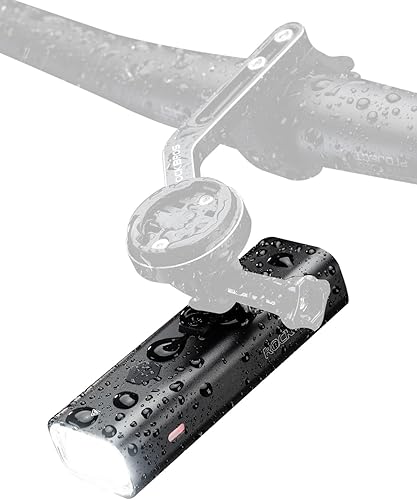 ROCKBROS Luz de bicicleta compatible con bicicleta fuera de montaje frontal recargable para bicicleta faros delanteros para conducción nocturna