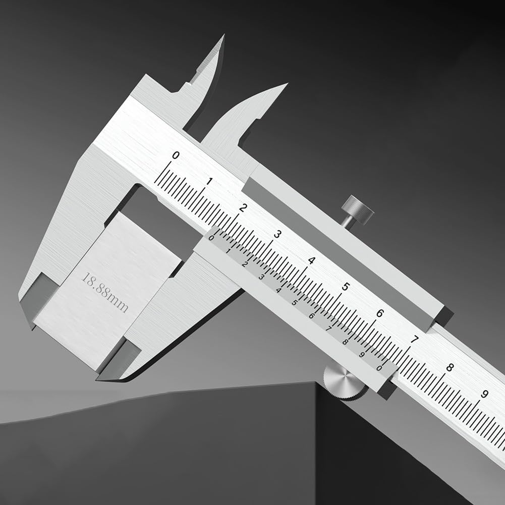 Calibre mecánico Vernier en acero inoxidable para una medición lineal fiable, rango de 150 mm a 300 mm, para joyas, antigüedades y prototipos (300 mm)