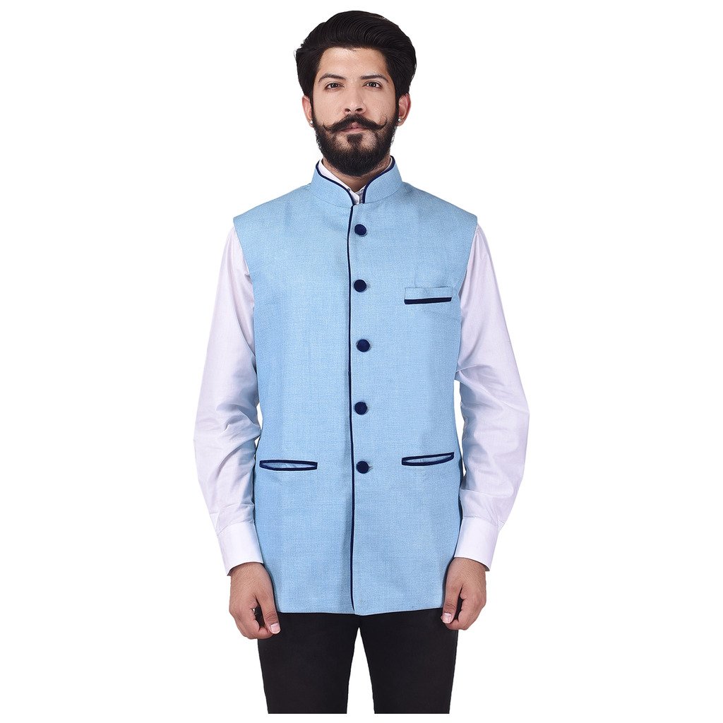 veera paridhaan Men's Jute Beige Solid Pattern Jacket-picture-34
