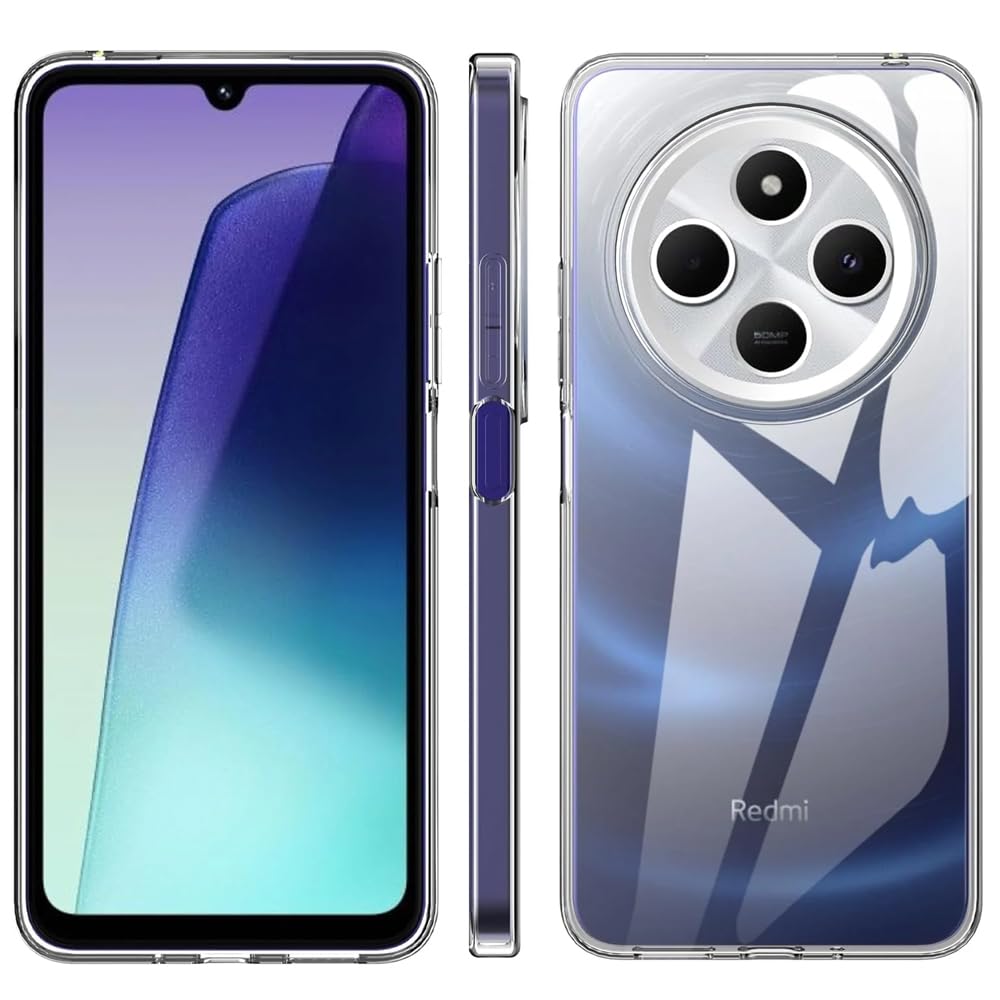 Amazon Brand-Solimo Mobile Cover for Mi Redmi A4 5G / 14C 5G / 14R 5G / Poco C75 5G / M7 5G (Soft & Shockproof Back Case with inbuilt Cushioned Edges), Transparent Amazon Brand-Solimo Mobile Cover for Mi Redmi A4 5G / 14C 5G / 14R 5G / Poco C75 5G / M7 5G (Soft & Shockproof Back Case with inbuilt Cushioned Edges), Transparent