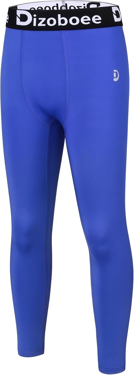 Dizoboee Boys Compression Pants Leggings Tights for Sports Youth Kids Athletic Basketball Base Layer