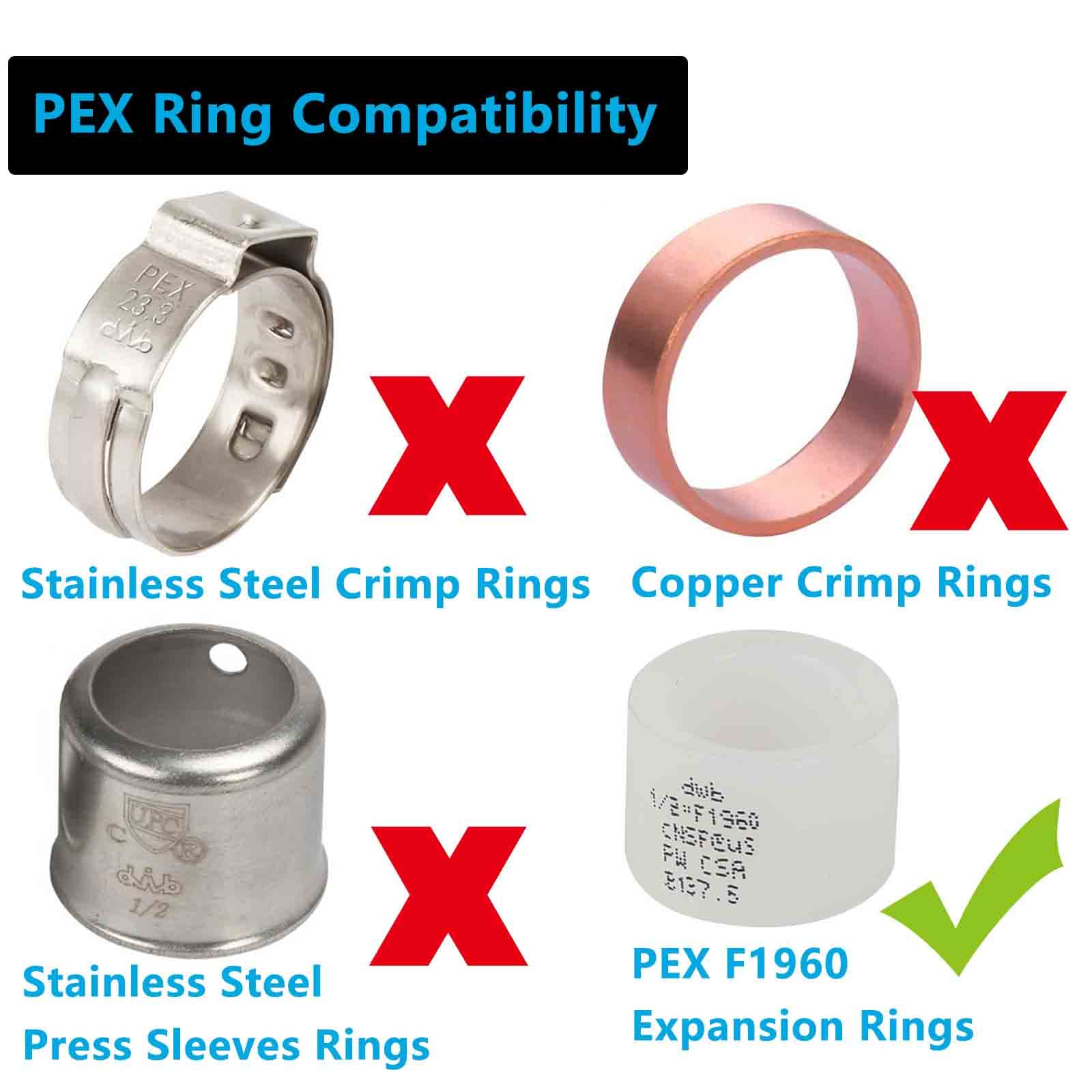 10 Pack Lidertik 1/2" PEX A Expansion Female NPT Adapters - Brass Fittings For Plumbing