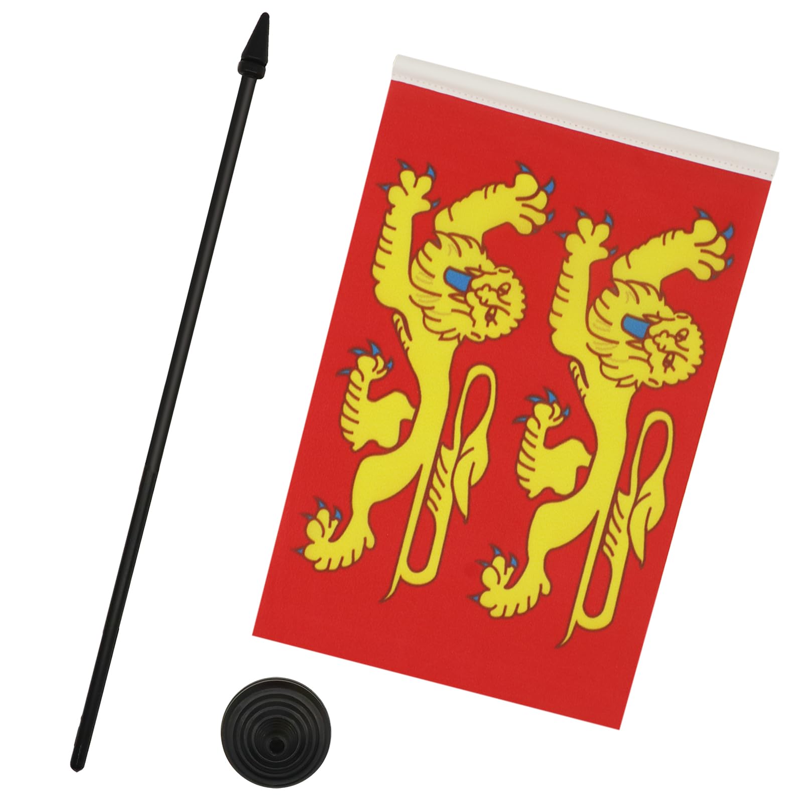 AZ FLAG Lower Normandy Table Flag 5'' x 8'', French region of Basse-Normandie Office Decoration 100% Polyester 21 x 14 cm - Image 4