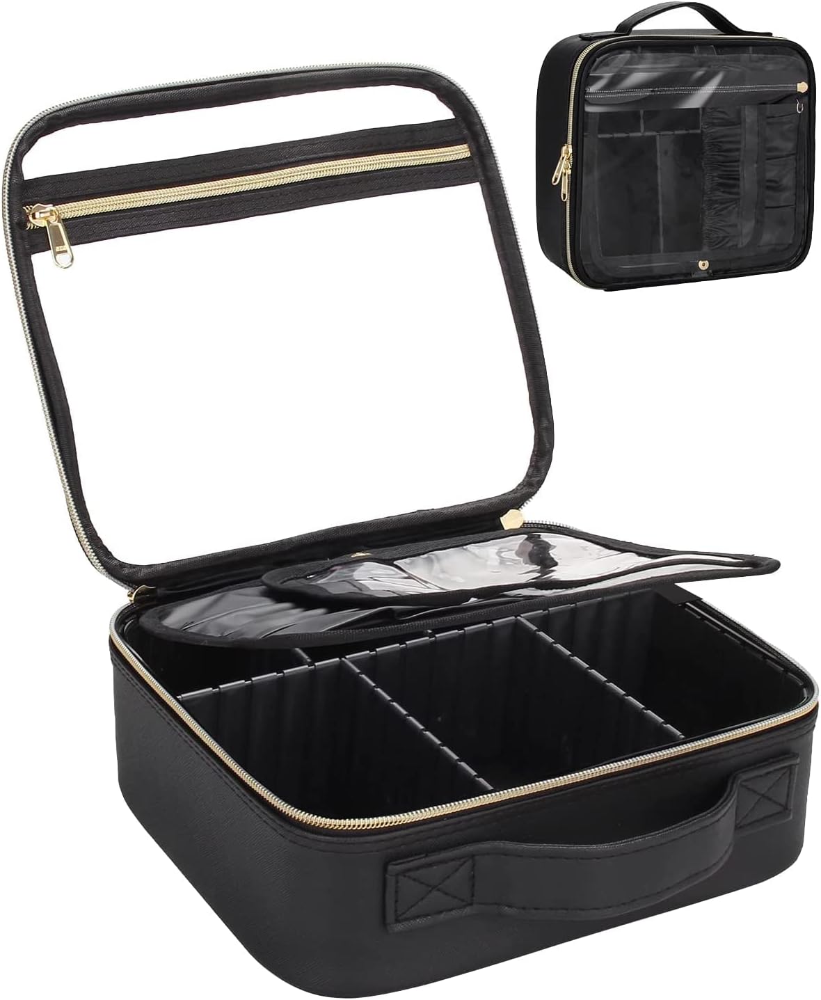 Relavel Makeup Bag with Adjustable Dividers Clear Nigeria Ubuy