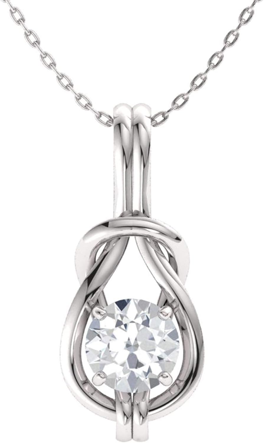 Diamondere Natural and Certified White Topaz Infinity...