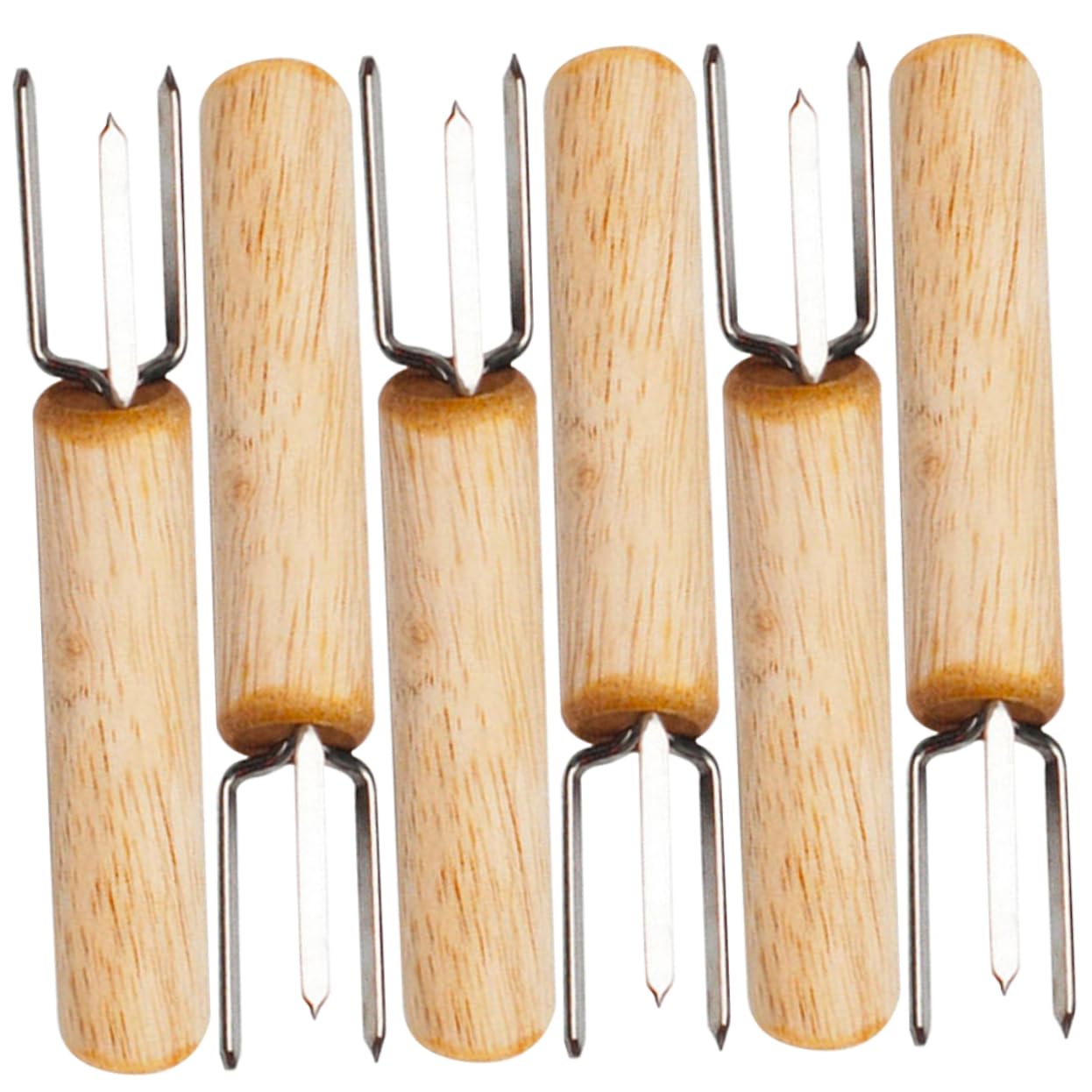 GLEAVI 5 Sätze Teiliges Maiskolbenhalter Aus Multifunktionale Bbq Gabeln Für Grillen Und Camping Praktische Spieße Für Fleisch Und Gemüse 6 Stücke * 5