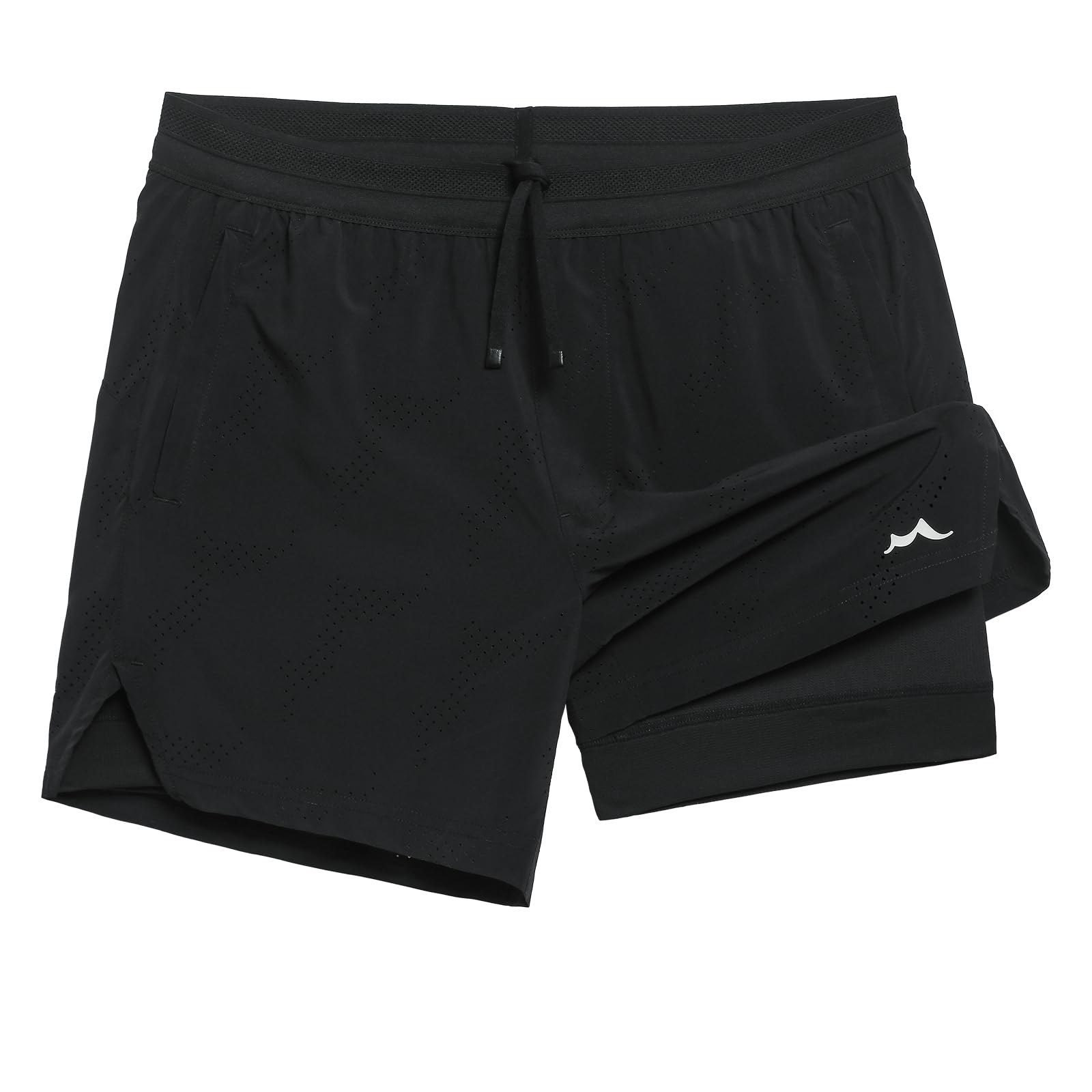 maamgic Mens 2 in 1 Gym Shorts 5 Inch Athletic Tennis Shorts Stretch Workout Running Shorts with Liner