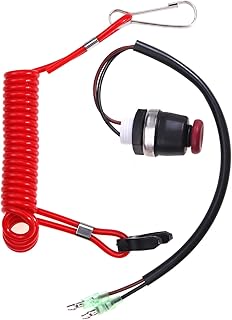 Kill Switch Cord, Outboard Engine Motor Kill Switch & Safety Tether Lanyard for Marine Mercury Tohatsu