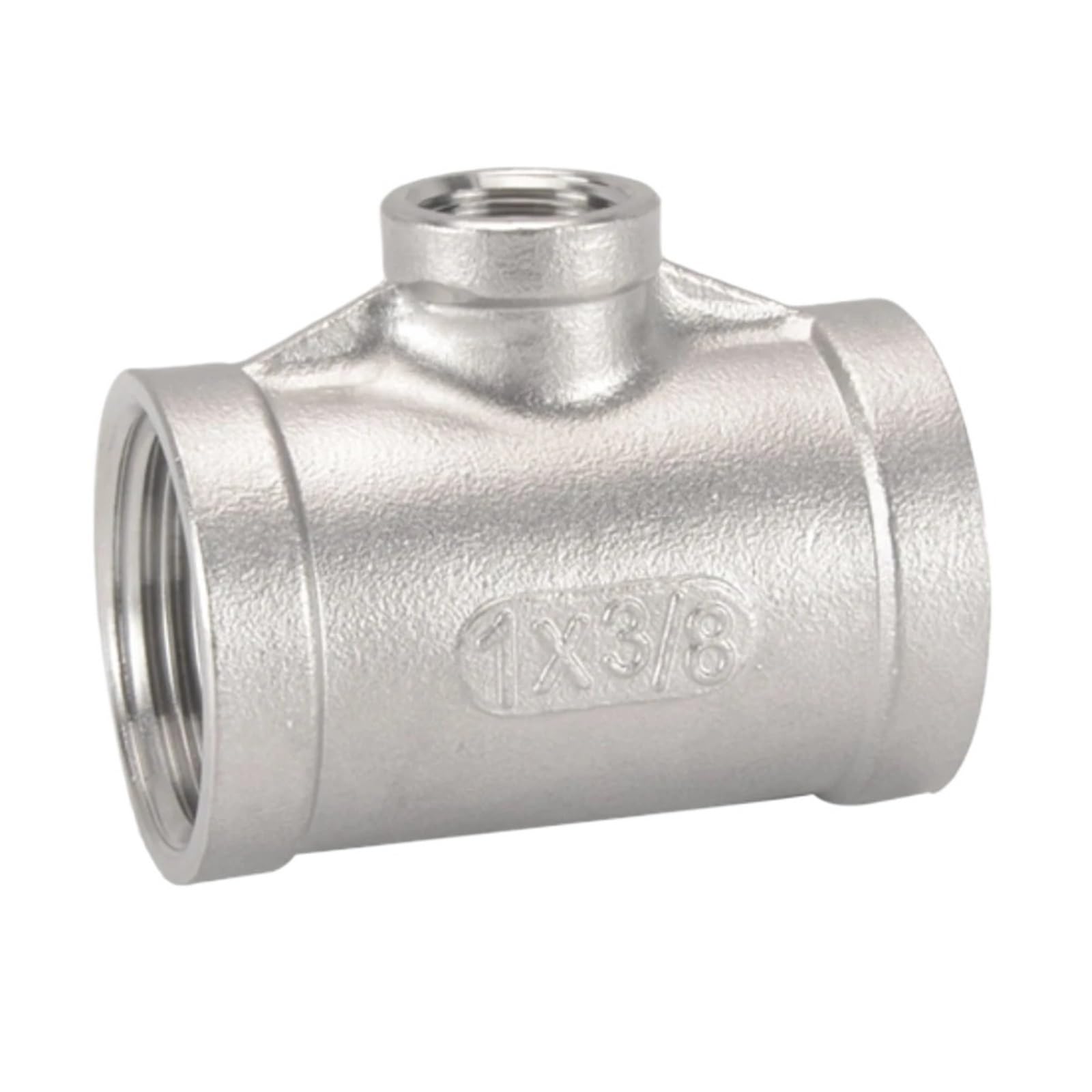 Conector en T de 3 vías Conector Reductor de Tubo Acero Inoxidable 3 vías con te Reductora Hembra, Conector rápido(3 To 1-1l2 Inch)