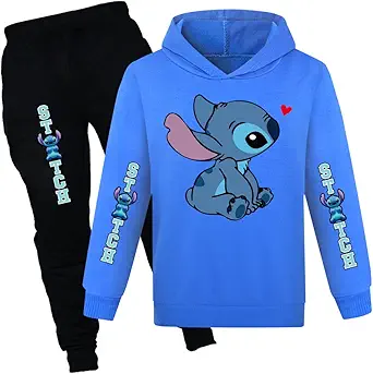 Girls Cartoon Hoodie Set Kids Princess Hooded Pullover Sweatshirt Casual Long Sleeve Clothes Suit for 4-13 Years