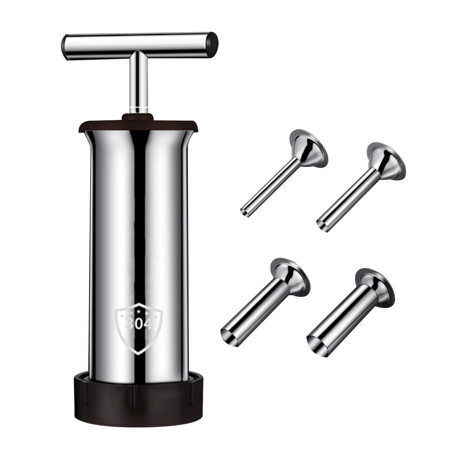304 Acero Comestible Salchicha Máquina Linker, Salchicha Tubos Relleno con Boquilla Pulida Y Lisa, Tubos Ampliada, Enema Rápido, Fácil De Limpiar, Adecuado for Uso Doméstico