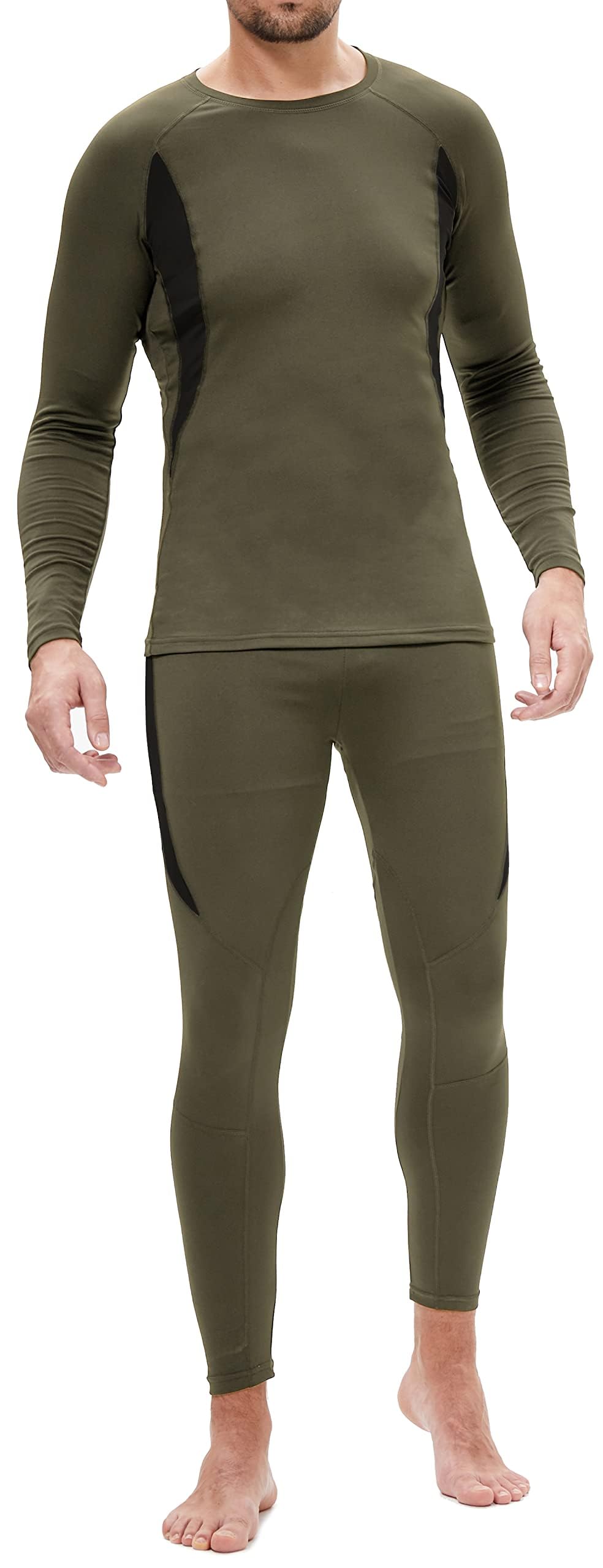 BenBoy Biancheria Intima Termica Uomo Set di Biancheria Funzionale Intima Traspirante Base Layer Invernale Termiche Abbigliamento Termico Intimo per Sci Ciclismo Corsa