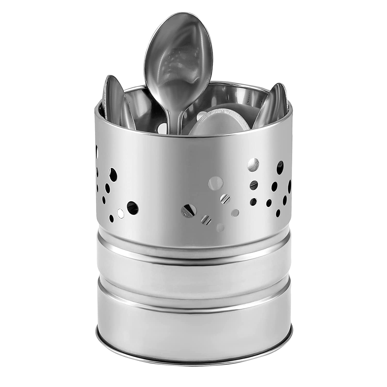 Mk Hub Stainless Steel Spoon Stand/Cutlery Holder ( combo pack of 2 ) big size | ?24 x 10 x 14 Centimeters 4