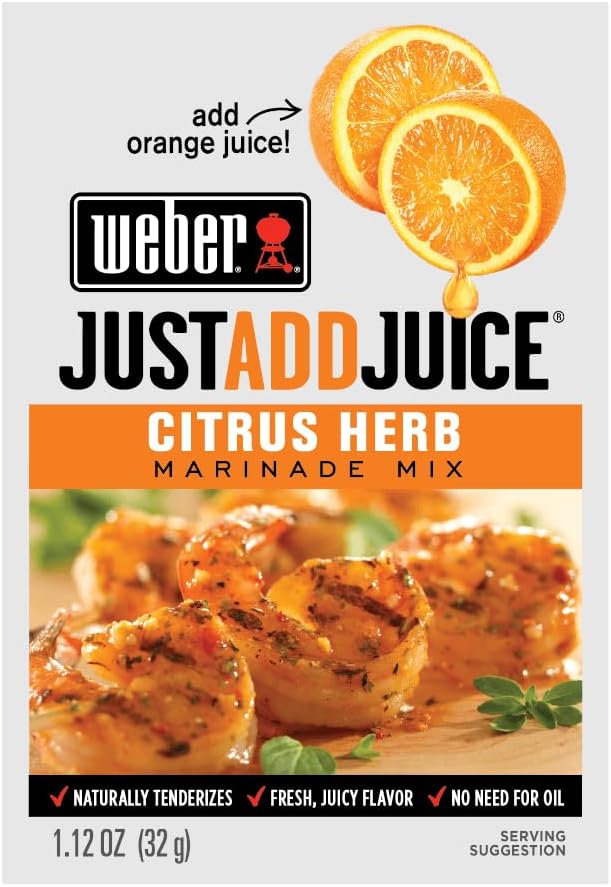 Weber Citrus Herb Marinade Mix 1.12 oz. Packets (4 Pack) Just Add Juice!