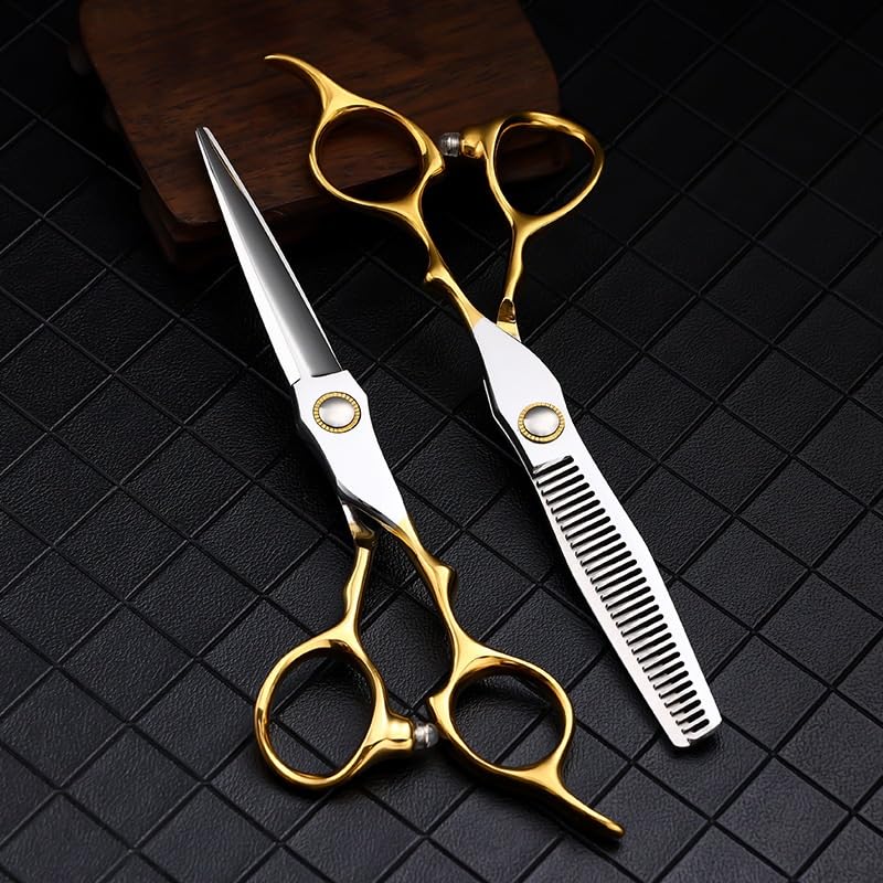 Tijeras para cortar el cabello, tijeras de peluquería japonesas de 6 pulgadas, tijeras de corte de peluquería profesionales de 9Cr, tijeras de entresacar del 25 al 30 %, juego de tijeras para cor