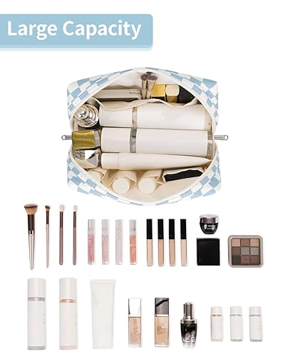 Miniatura 322 de Narwey Cute Cheetah Makeup Bag Travel Cosmetic Bag Organizer Toiletry Bag Make Up Bags with Compartments for Women Girls (Large, Black Leopard)