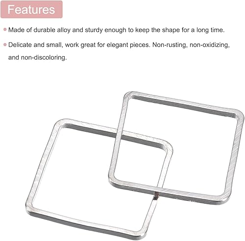 Miniatura 4 de MECCANIXITY Eslabón de aro cuadrado que rebordea, anillo hueco geométrico de la vinculación para la fabricación de