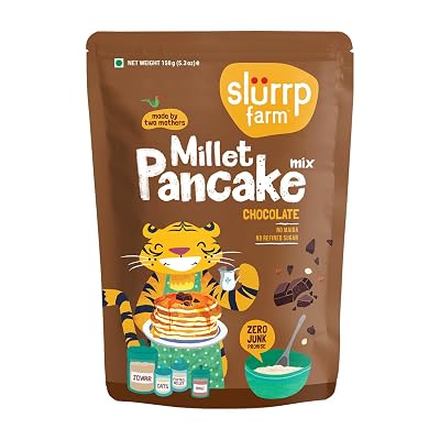 Slurrp Farm Instant No Maida Millet Pancake Mix | Chocolate, 150 G