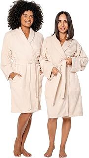 100% Organic Turkish Cotton Bathrobe - Terry Cloth Spa Towel Robe Lightw...