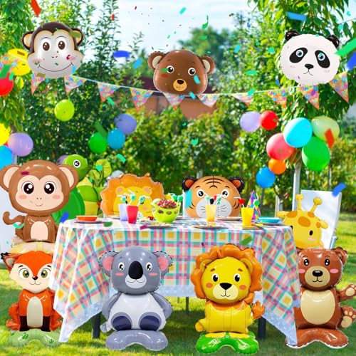 Pixhotul QQ1 12 Pcs Animal Balloons, Safari Party Decorations thumb #4
