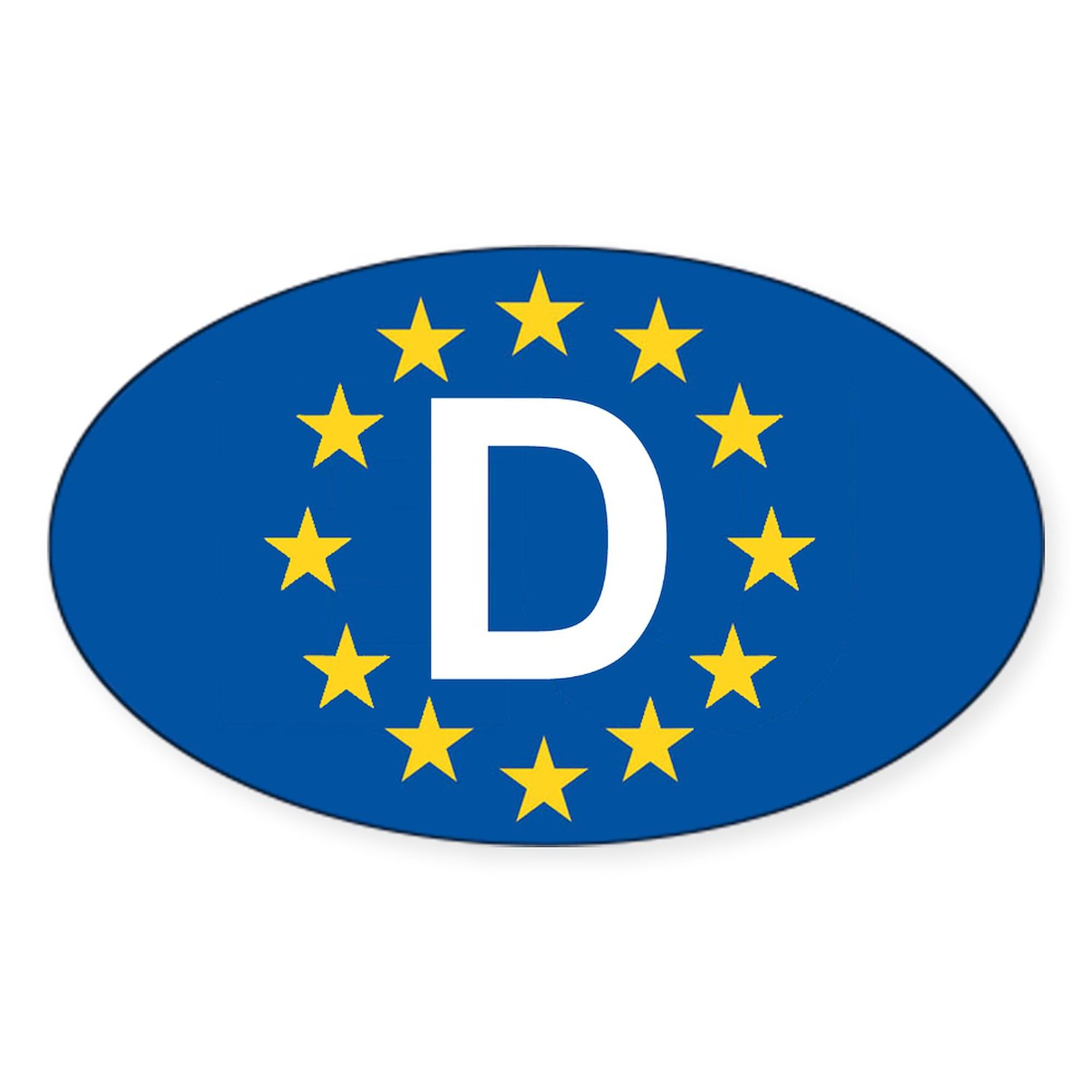 CafePress Germany EU Oval Car Bumper Sticker