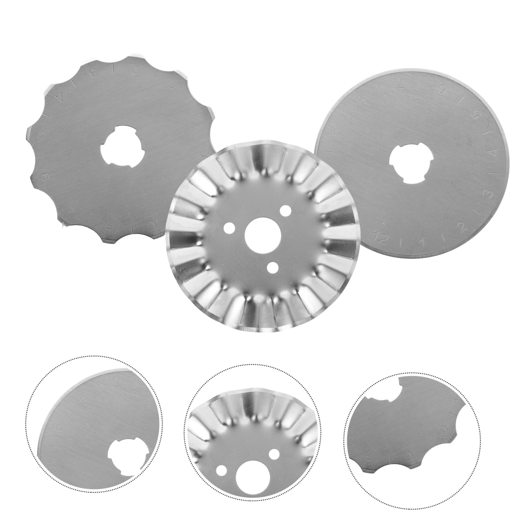 Gadpiparty 4 Sätze Nähklingen Rollschneider Echter Rollschneider Zum Nähen Und Mattieren Rundes Papier Für Rotierenden Rollgrip Stoff Aus Kleine Rollschneiderteile 6 Stück * 4