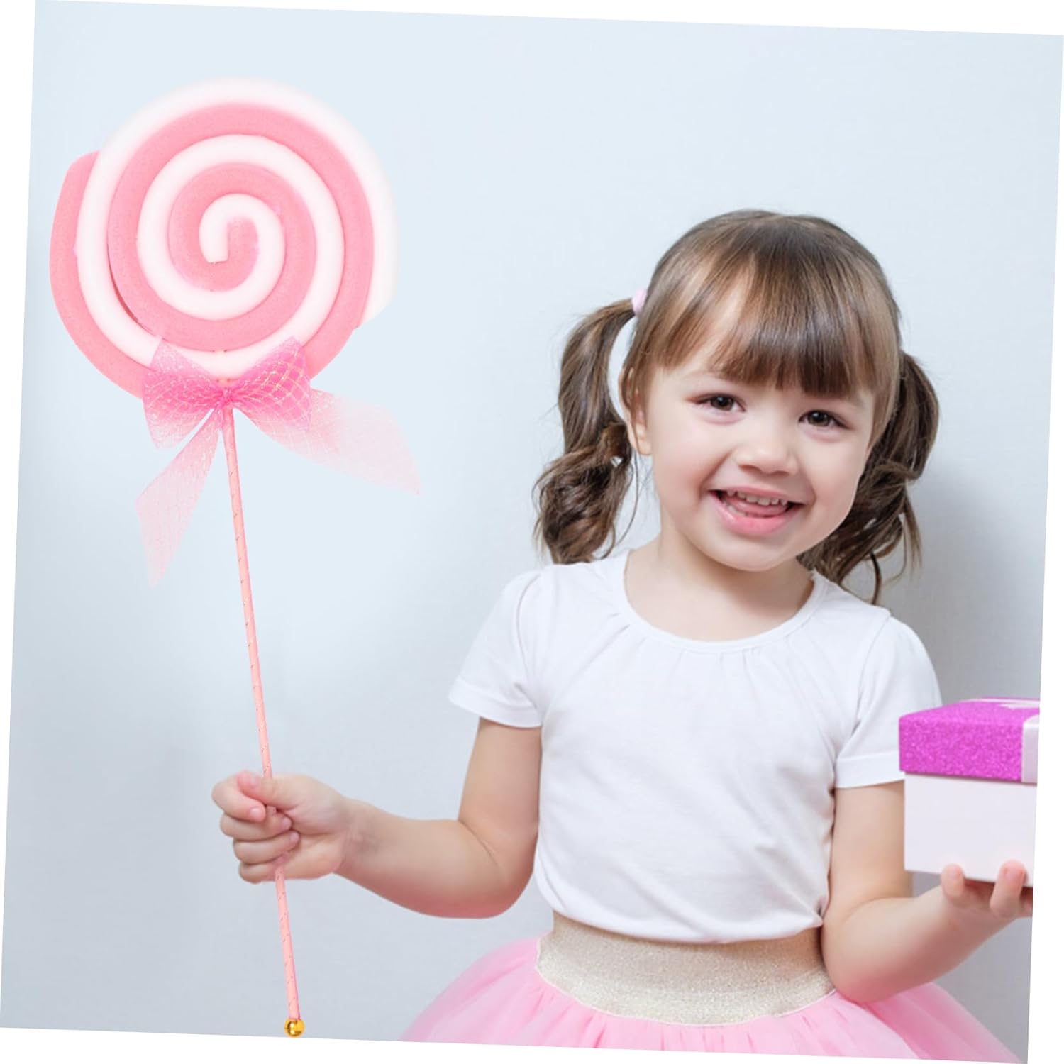 IMIKEYA 2pcs Lollipop Prop, Artificial Lollipops Realistic Fake Lollipop Models Large Candy Ornaments Lollipop Prop Carnival Cosplay Decoration for Christmas Party Favors Pink