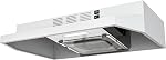 FIREGAS Black Range Hood 24 inch, 300CFM Ducted/Ductless Convertible Under Cabinet Kitchen Hood in Black Painted Stainless Steel with 2 watt LED Light and Filter, 2 fan speeds