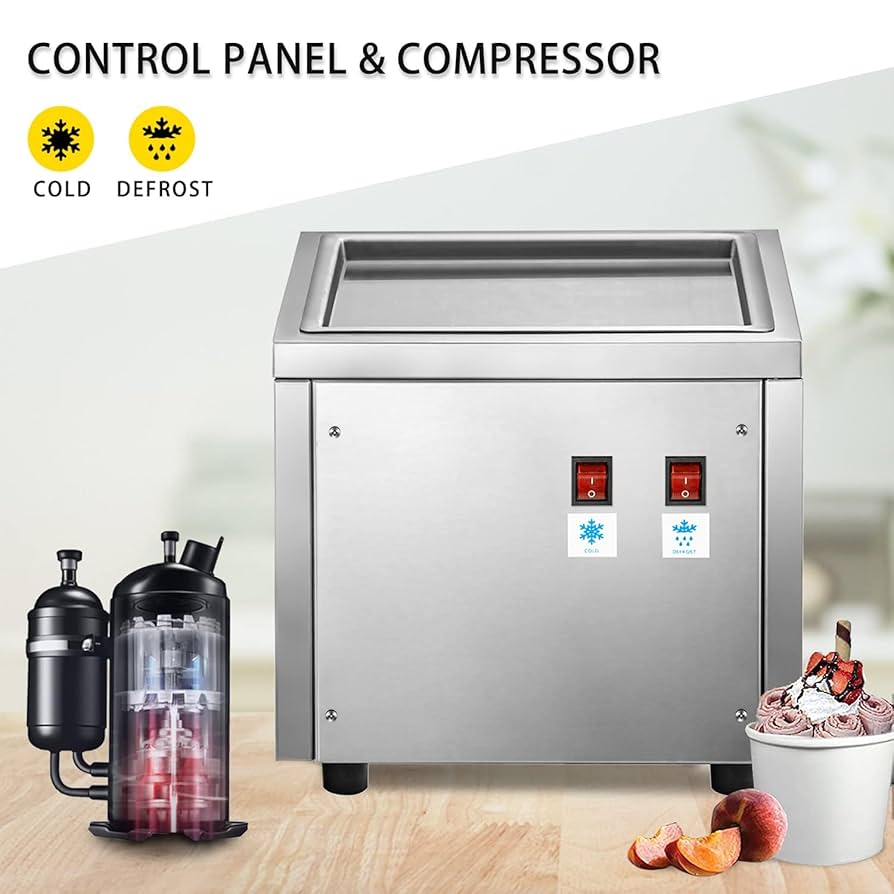ロールアイスマシン(Roll ice machine for business) Amazon.com: Commercial Rolled Ice Cream Machine, Stir-Fried