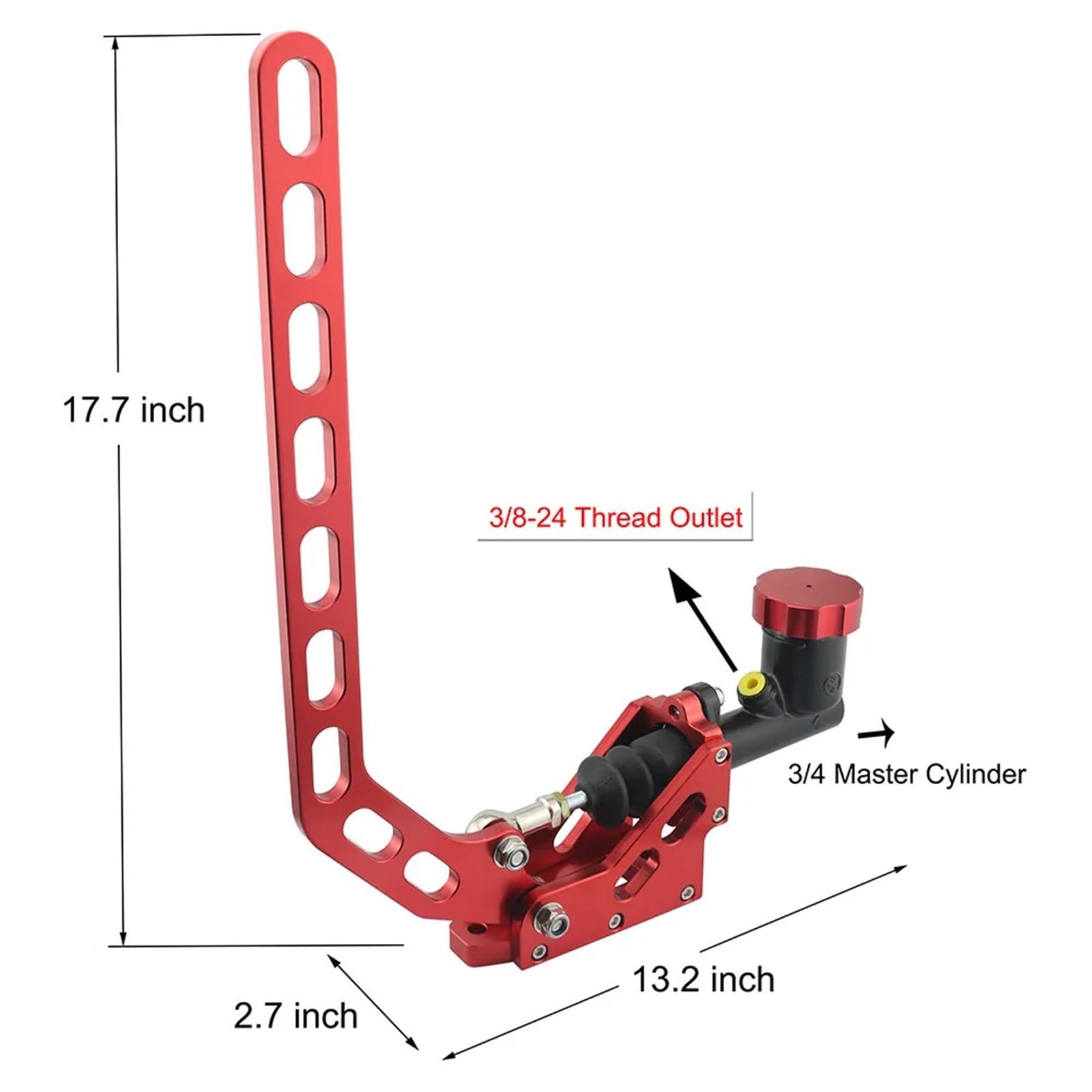 płyta do hamulca ręcznego Modyfikacja samochoduUniwersalny hamulec ręczny z długą rączką Drift Hamulec ręczny hydrauliczny Symphony Racing Drift(Red)