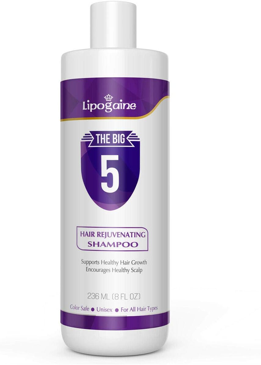 Lipogaine Hair Loss Prevention Premium Organic Shampoo, For Men and Women - Color Safe, With Biotin and Argan Oil