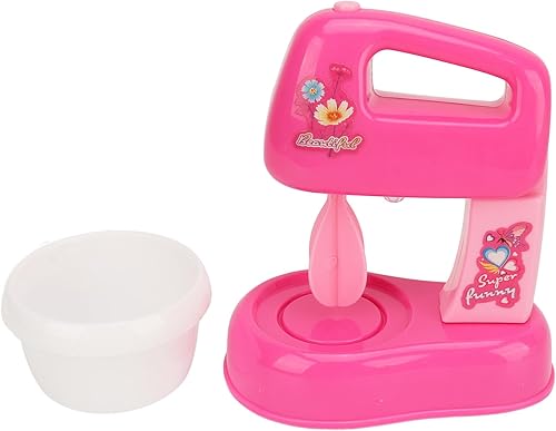 Mixer Kitchen Toy High Simulation Rotating Function Pretend Kitchen Appliance for Kids Boys Girls Ages 4 8 Years Old Pink ABS Plastic Includes