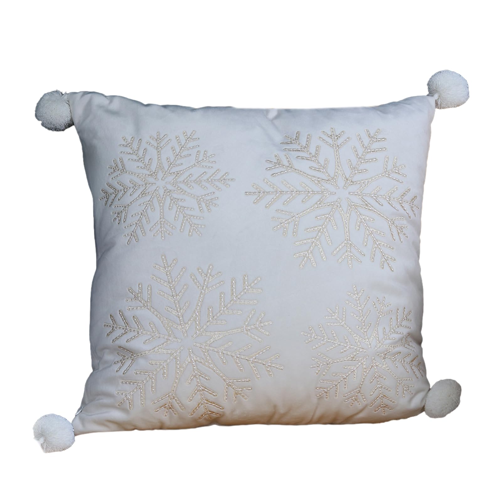 Tsophreniq 2024 Christmas Cushion Cover Embroidery Snowflake Pillowcase Merry Decoration for Home Winter Sofa Couch Offie Pillow Cases for Bed