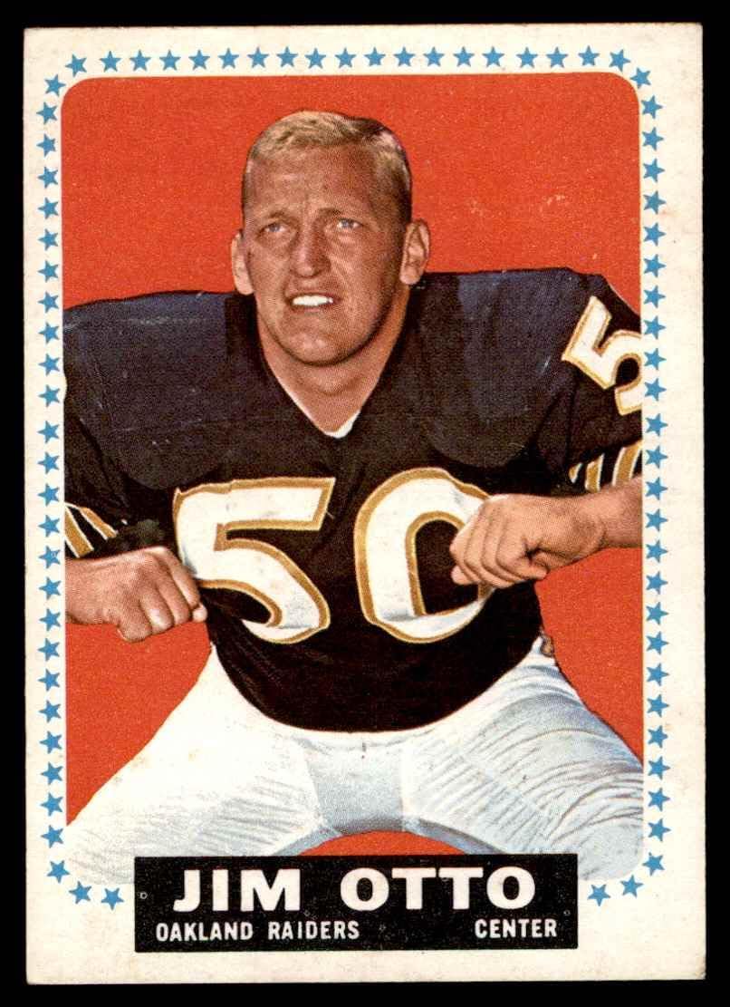 1964 Topps #148 Jim Otto Oakland Raiders (Football Card) VG/EX Raiders Miami Florida